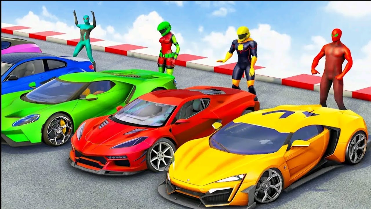 Superhero Car Stunt Game 3D – Mega Ramp Action