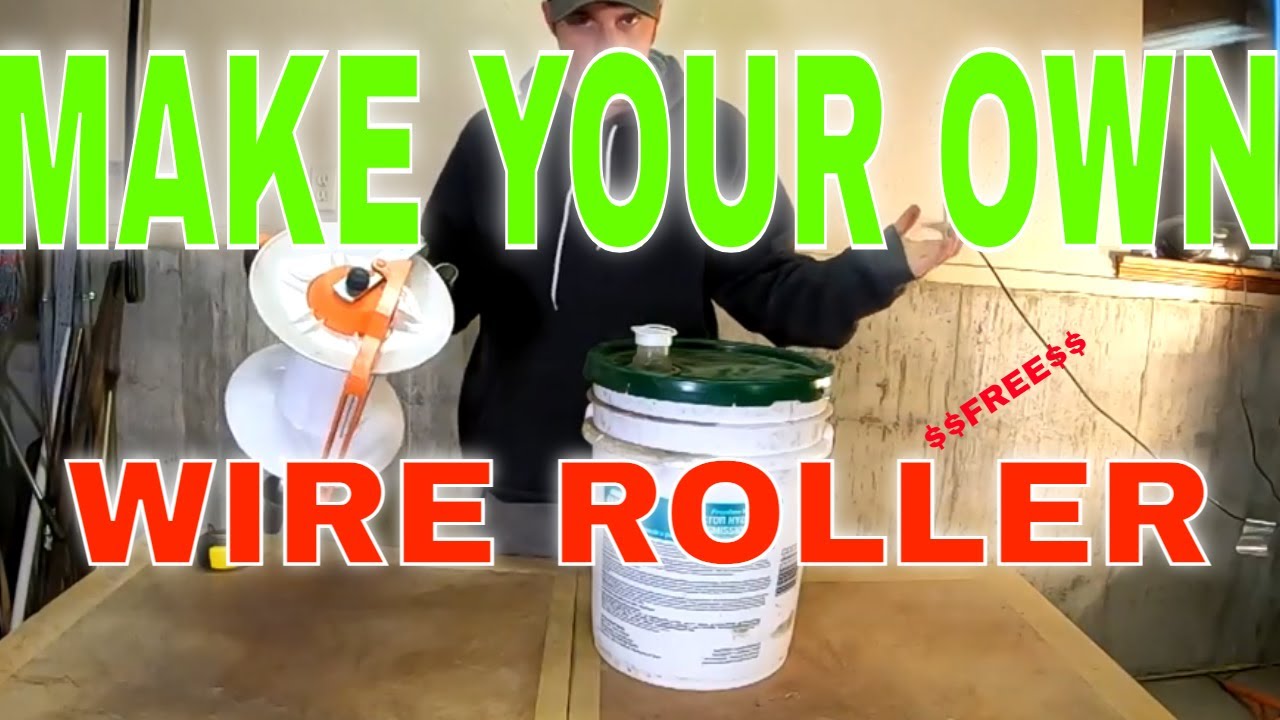How to make a polly wire roller from a bucket.  Drill powered