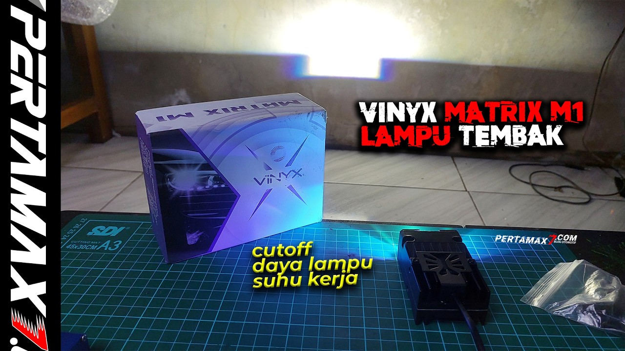 UNBOXING Lampu Tembak VINYX Matrix M1 Mini BiLed Cek Daya Suhu Cut Off Berapa Watt #lamputembak #led