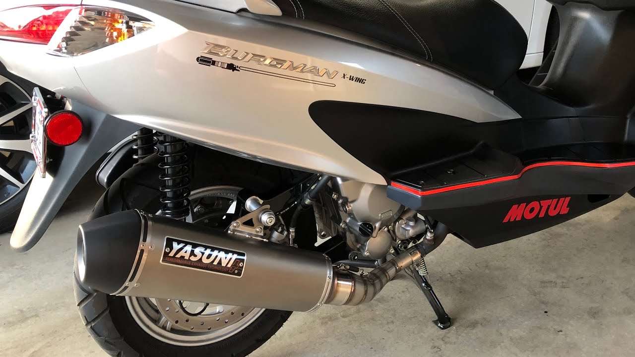 Yasuni Exhaust for the Suzuki Burgman 200 (2014+)
