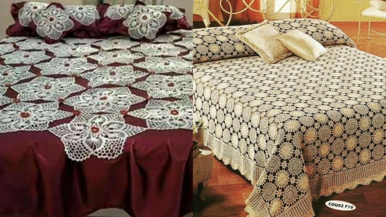 luxury Crochet Bedsheets Designs Ideas\\ Latest bridel Crochet Bedsheet Collection