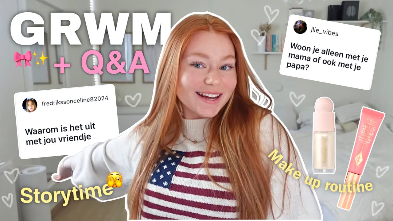 GRWM + juicy Q&A 🩷 | Waarom het uit is + mijn make-up routine! ✨