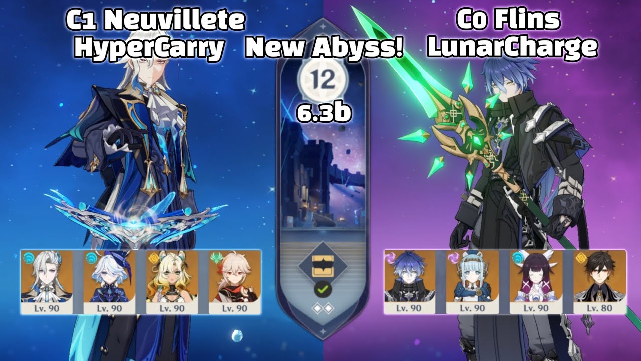 [New Abyss 6.3b] C1 Neuvillete x C0 Flins Floor12 | Genshin Impact
