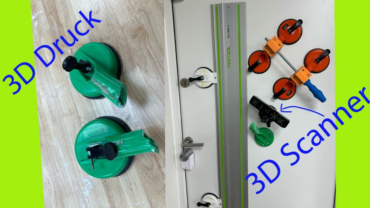 DIY Holzbearbeitungs Jigs mit 3D-Scanner und 3D-Drucker aus alten Saugern und 3D-Druck