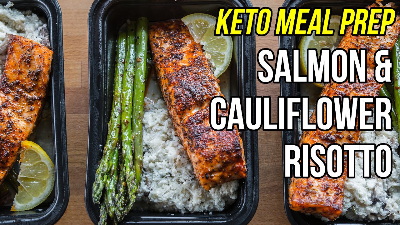 Quick Keto Meal Prep - Salmon & Cauliflower Risotto / Comida Ketogenica