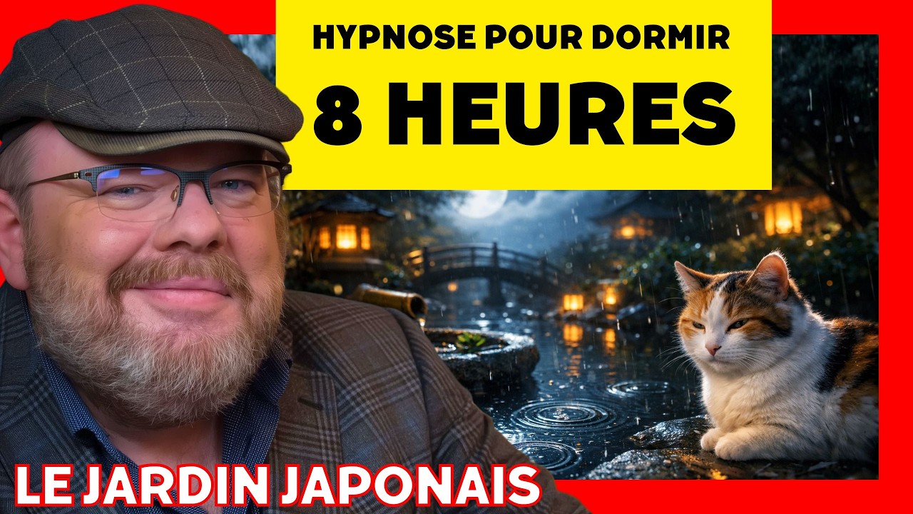 Hypnose pour dormir profondément 8 heures – Sommeil immédiat et réparateur [🇯🇵Le jardin japonais]