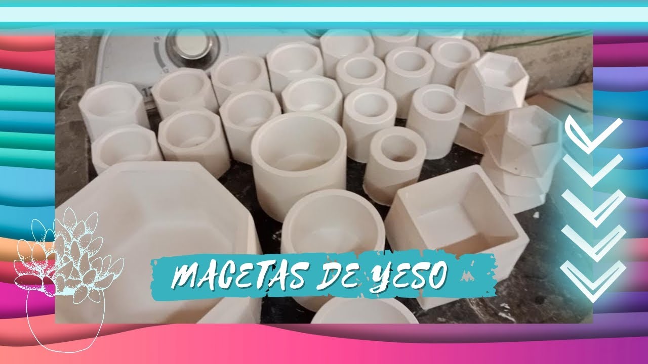 Cómo hacer macetas de yeso PERFECTAS🪷Emprende con poco dinero #tutorial #suculentas #macetas