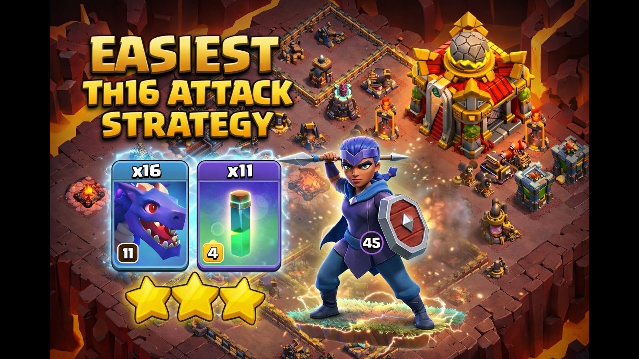 How to 3 Star Any TH16 Base – Easiest Attack Strategy!