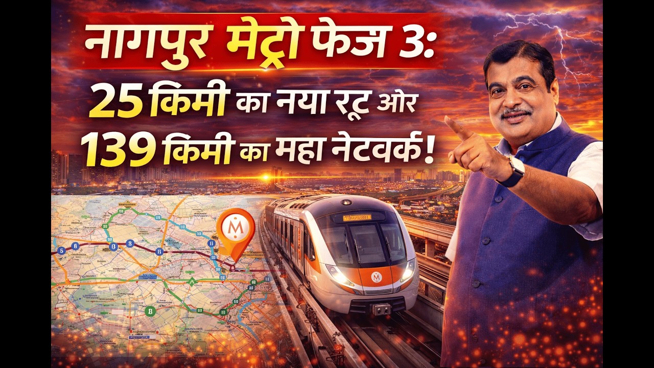 नागपुर मेट्रो फेज 3: 25 किमी का नया रूट और 139 किमी का महा नेटवर्क!