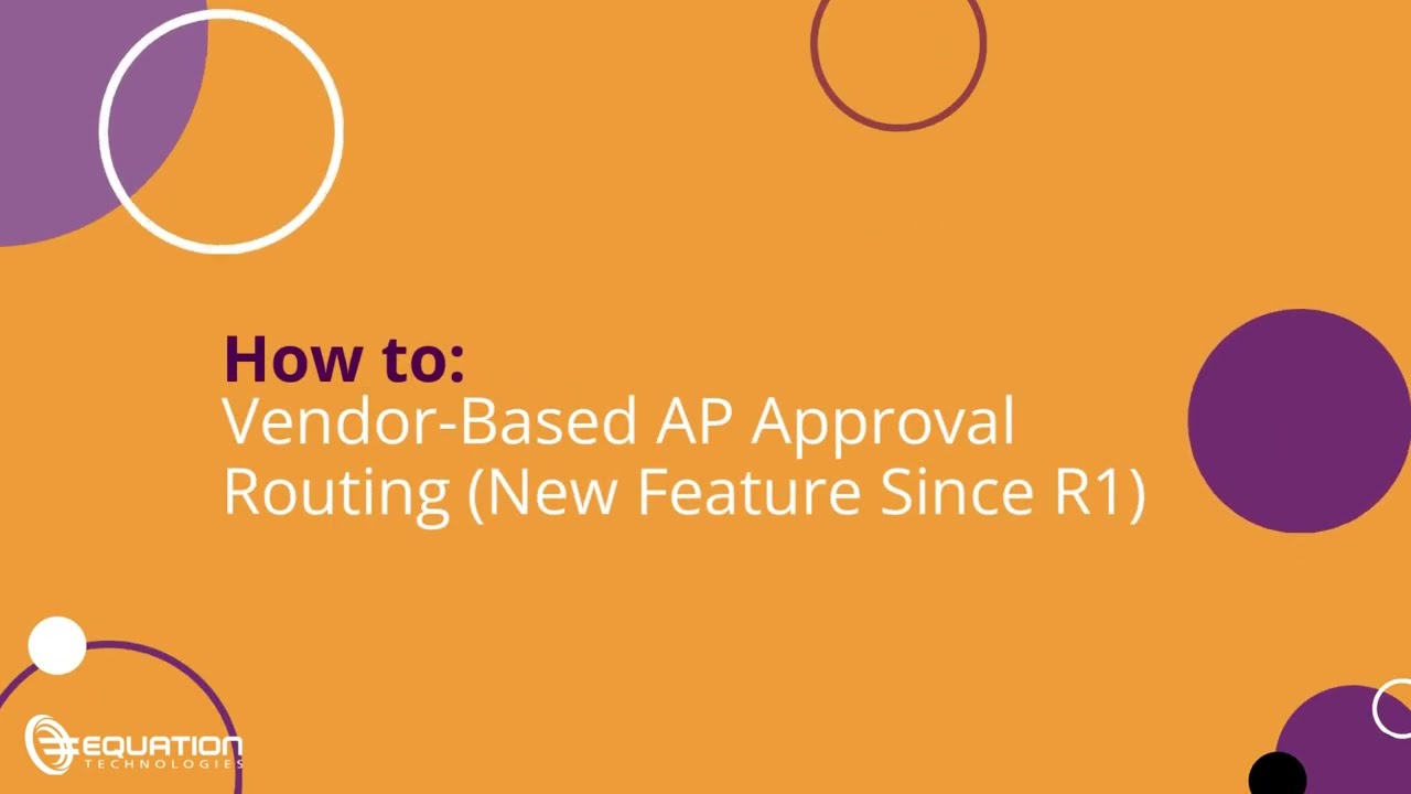 Sage Intacct Vendor Based AP Approval Routing