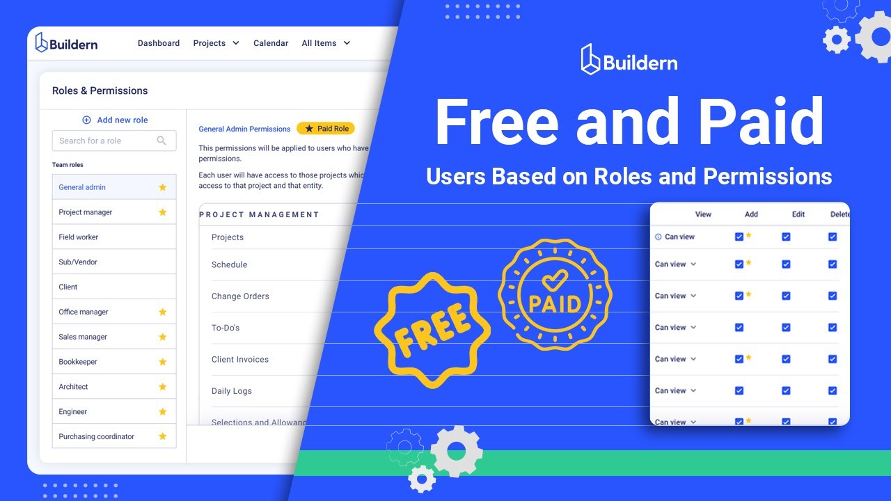 Free and Paid Users Based on Roles and Permissions