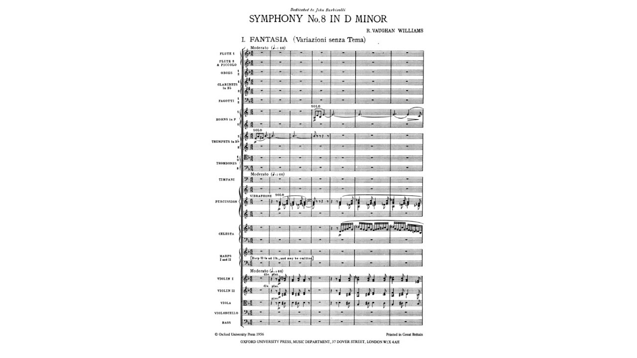 Ralph Vaughan Williams - Symphony No. 8 in D minor [with score] (re-upload)