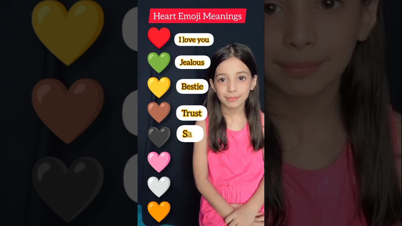 Heart Emoji Meanings| Learn Fun Emoji Colors! #learnenglish #shorts #heart