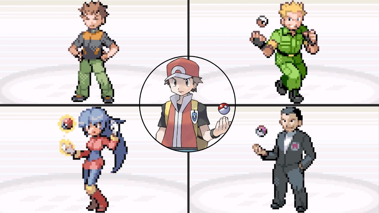 Pokémon FireRed | All Gym Leaders 4K
