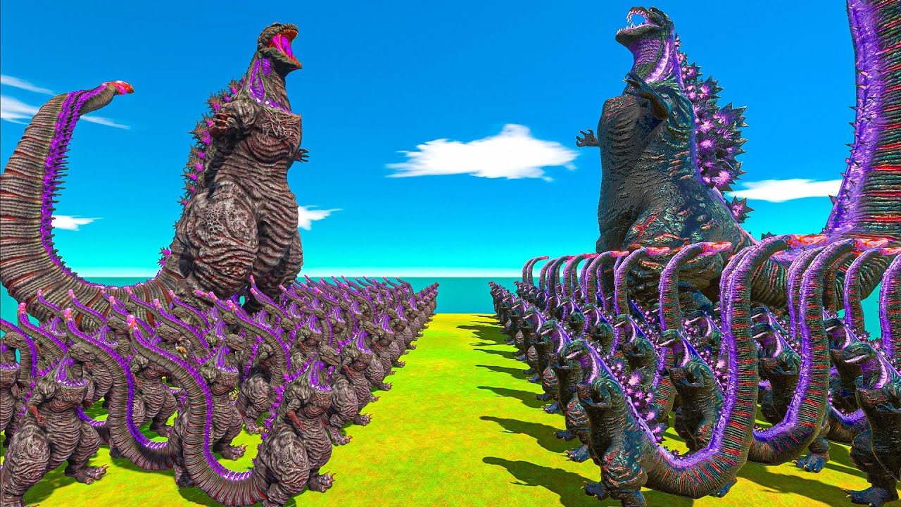Growing Size Comparison – Shin Godzilla vs Itself ! Animal Revolt Battle Simulator