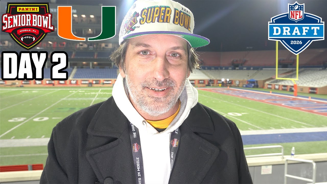 Notes on Hurricanes Markel Bell & James Brockermeyer at Senior Bowl Practice Day 2 | 2026 NFL Draft