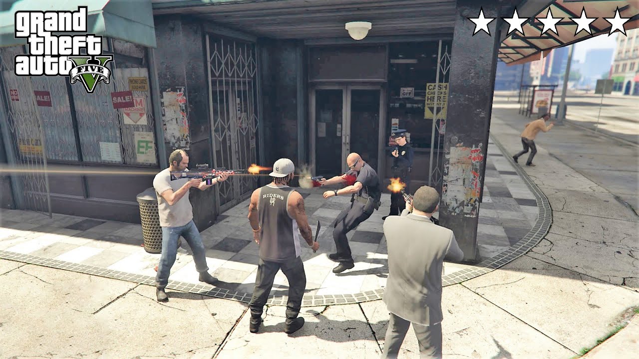 GTA 6 - Franklin, Michael and Trevor's Five Star Escape # 144