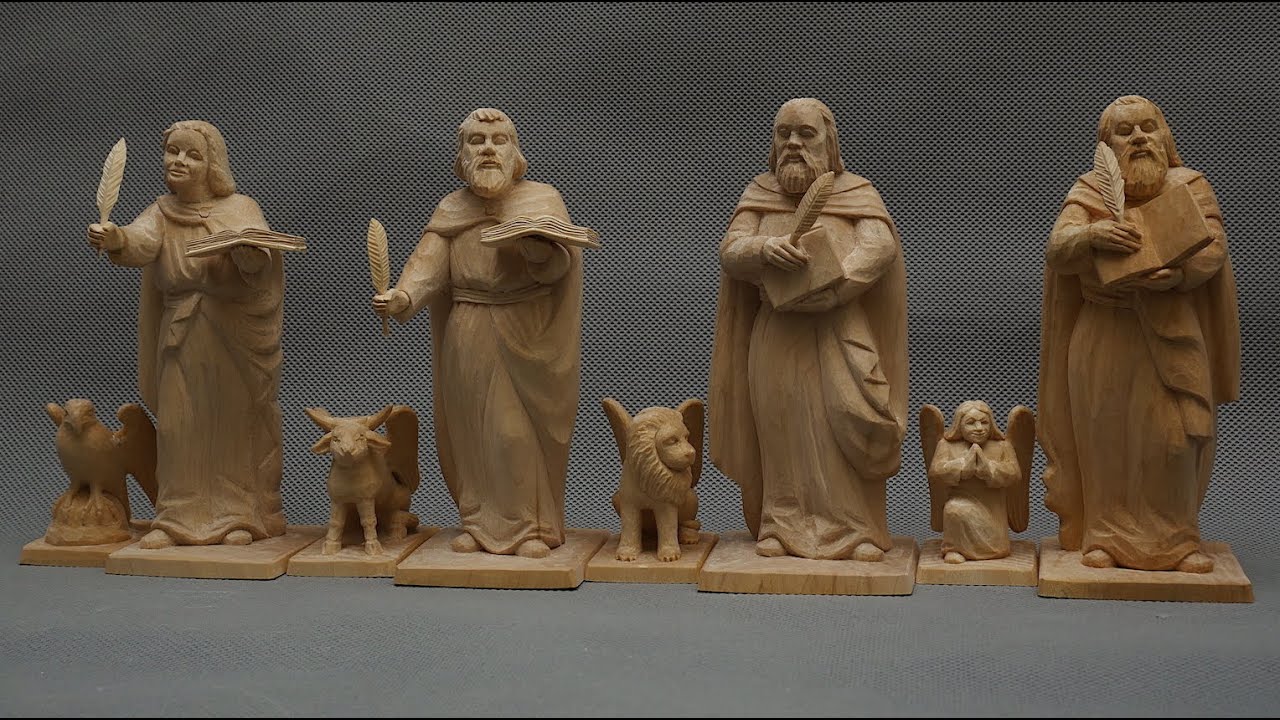 Einen von vier Evangelisten schnitzen / Frage und Antwort / Büste aus Marmor begonnen