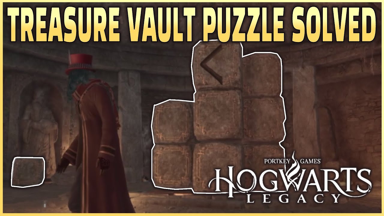 Hogwarts Legacy : How to solve the Treasure Vault puzzle with arrows on stone blocks!