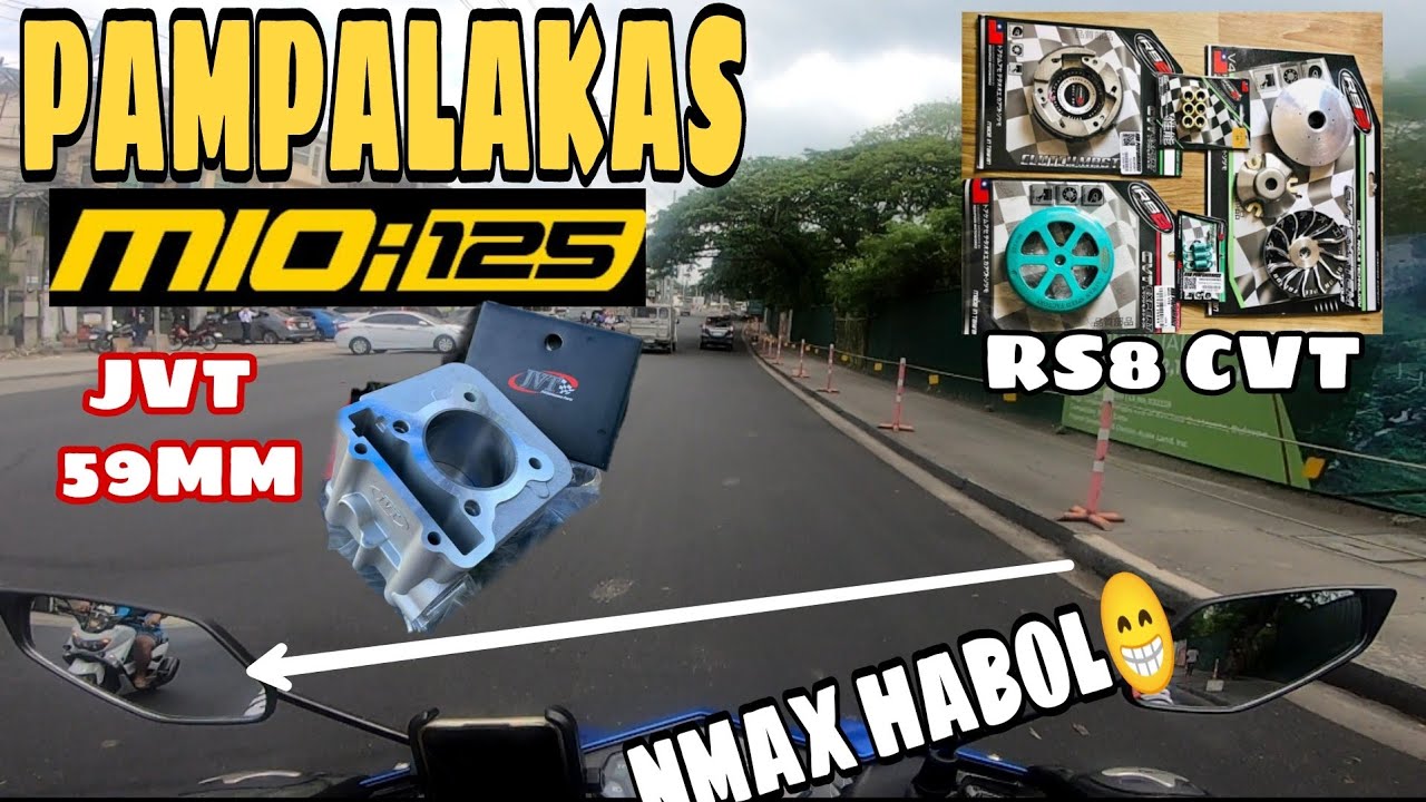MIO 125i UPGRADE JVT 59MM BORE UP & Full RS8 CVT. IMPRESSION REVIEW.
