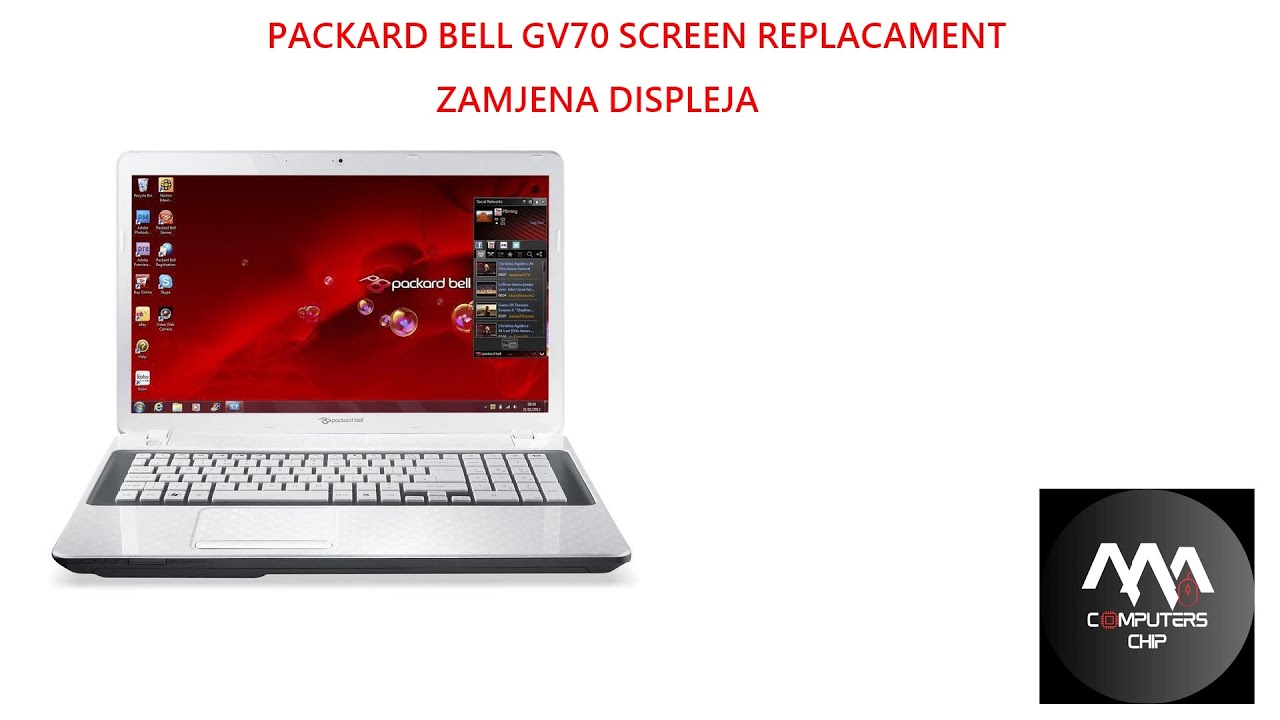 PACKARD BELL VG70 SCREEN REPLACAMENT/ZAMJENA DISPLEJA