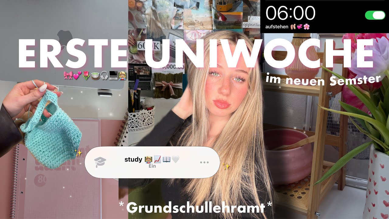 erste Uniwoche im neuen Semester 🎀🎧💻 produktiver Uni Vlog