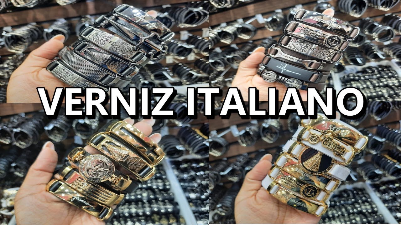 PULSEIRAS MASCULINAS E CORRENTES VERNIZ ITALIANO AÇO NA 25 DE MARÇO ÓTIMO PREÇO