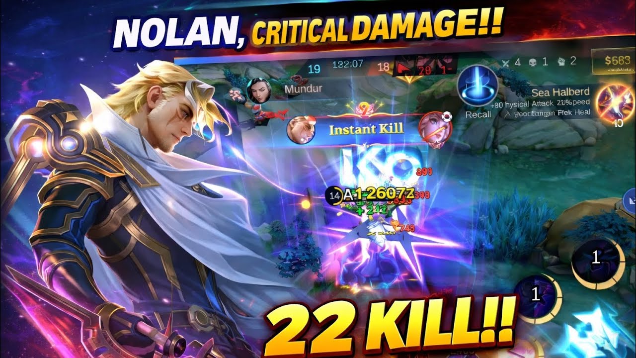 22 KILL!! NOLAN CRITICAL DAMAGE!! TOP BUILD NOLAN 2026 MLBB