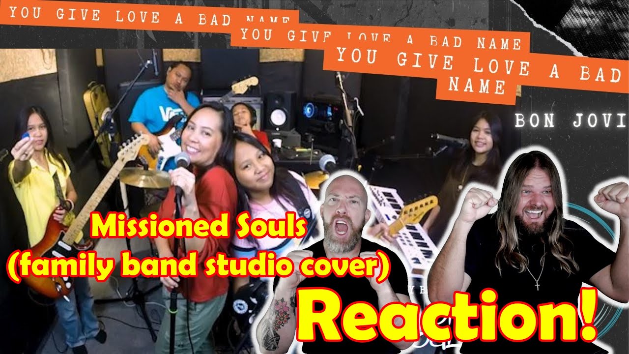 Musicians react to hearing YOU GIVE LOVE A BAD NAME (Bon Jovi) - Missioned Souls(family band studio)