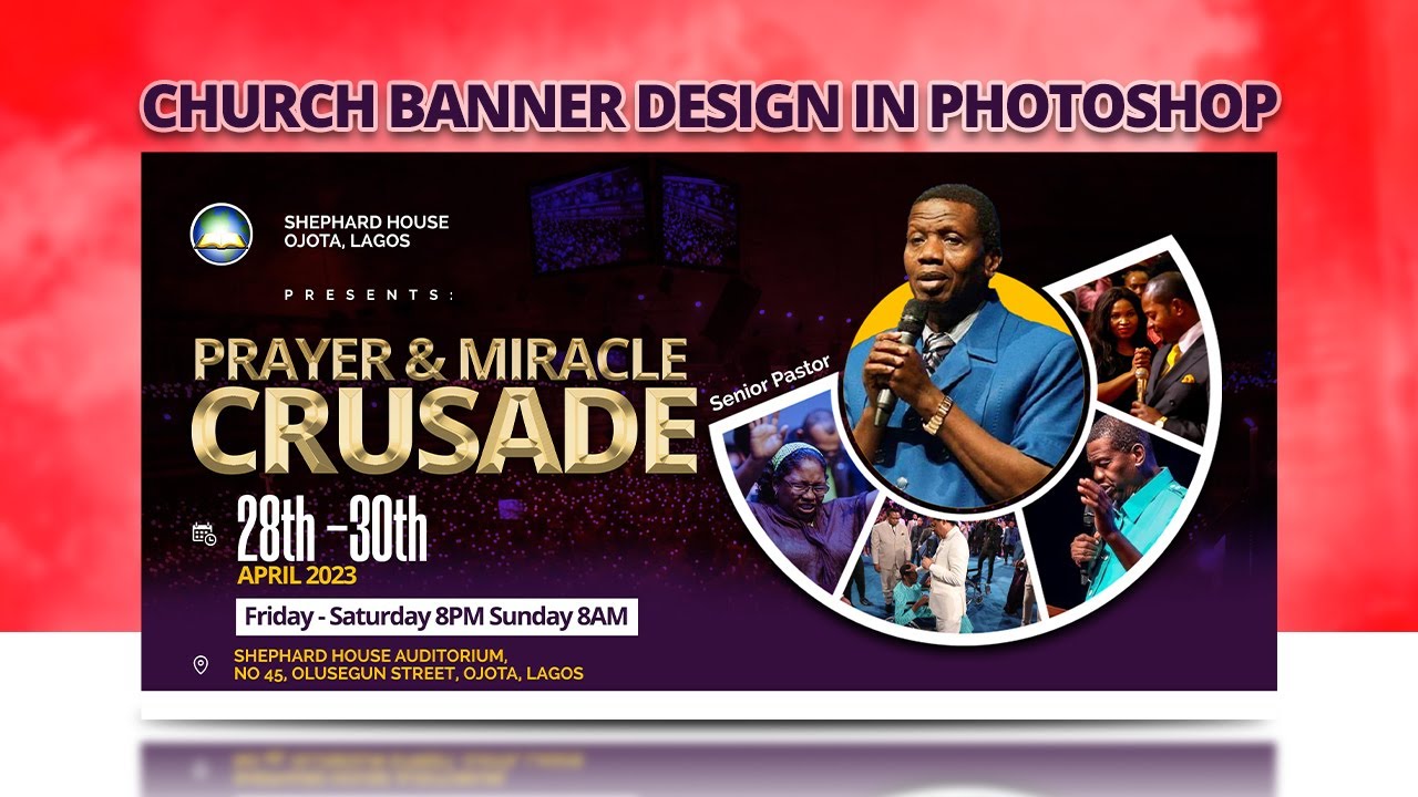 How To Design a Church Banner in Photoshop | Church Banner
