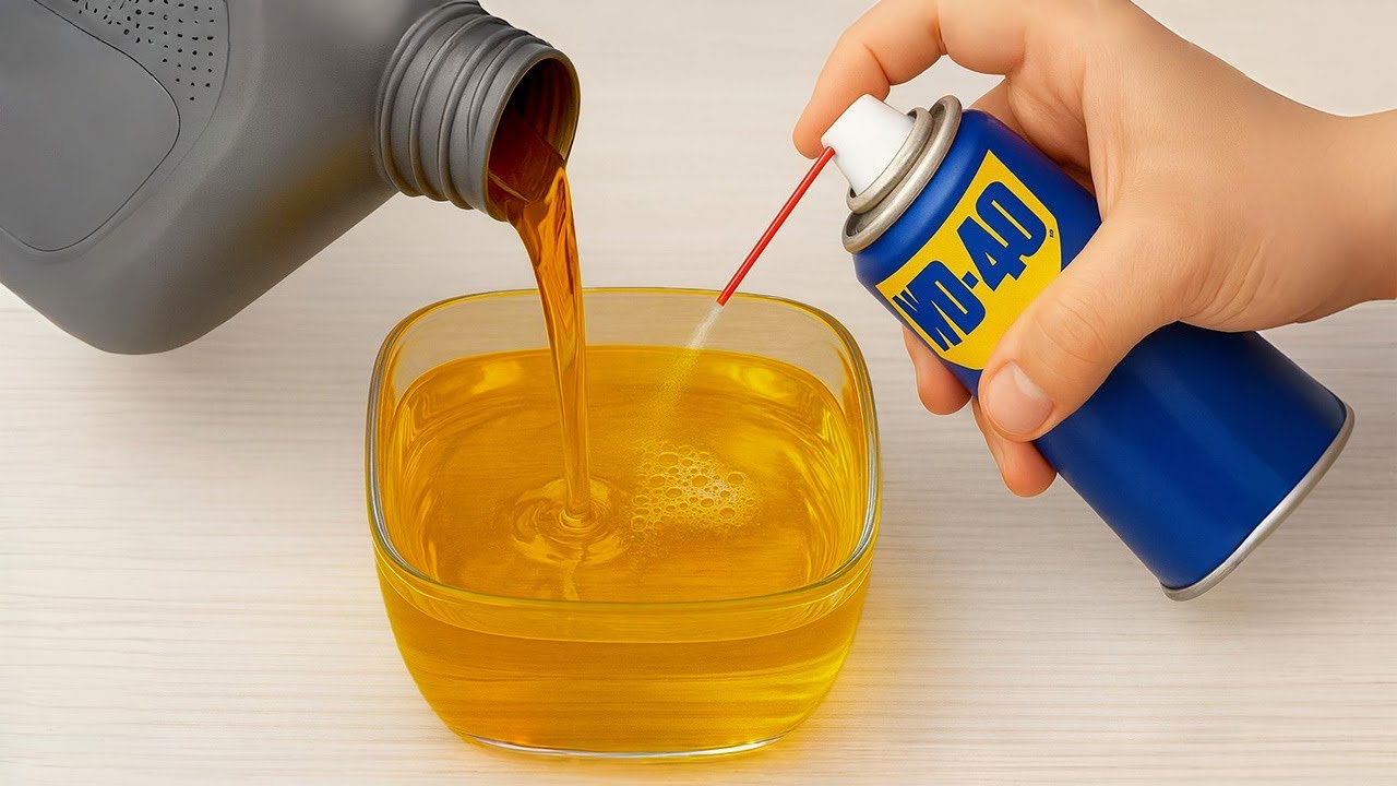 Great idea! Mix WD-40 with motor oil, and you will be amazed at the results! | Inventor Hacks