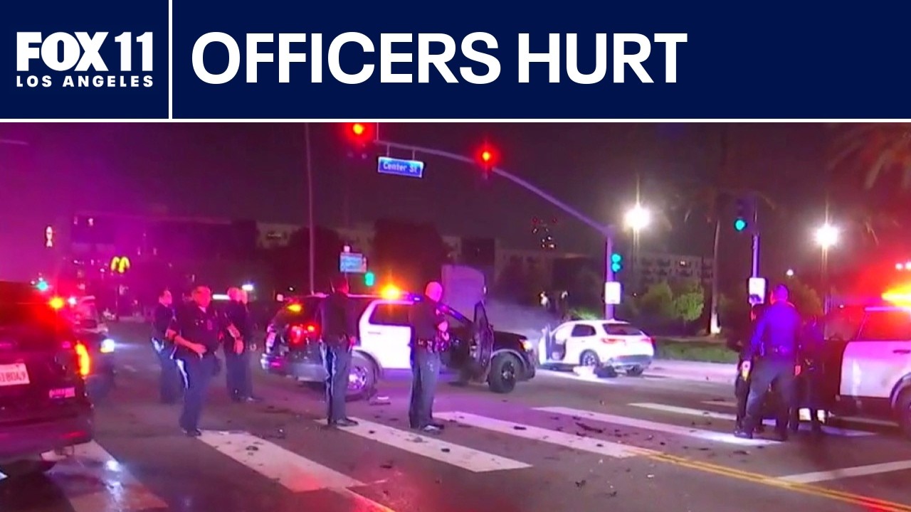2 LAPD officers injured after pursuit
