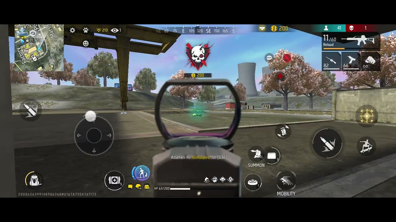 Playing free fire 🔥