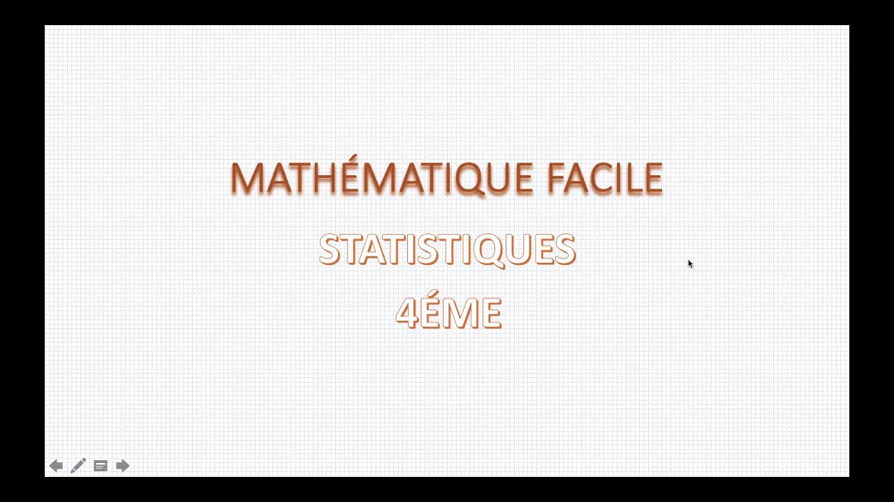 Statistiques 4ème (Collège) - Maths facile