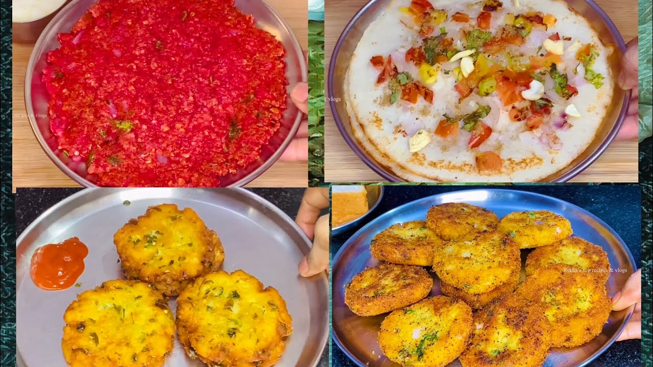 ఉదయాన్నే సింపుల్ గా టేస్టీ గా చేసుకునే 4 రకాల Breakfast రెసిపీస్👌😋॥Quick Breakfast recipes
