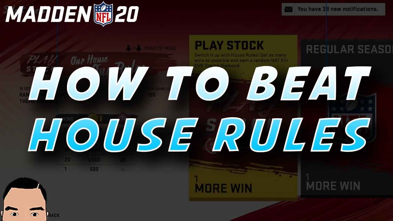 Madden 20: How To Beat House Rules (Stock Plays)