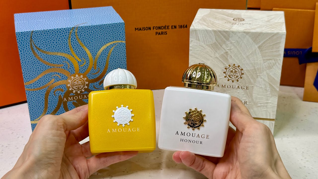 ASMR Satisfying Perfume Sounds | Amouage Sunshine & Honour | No Talking