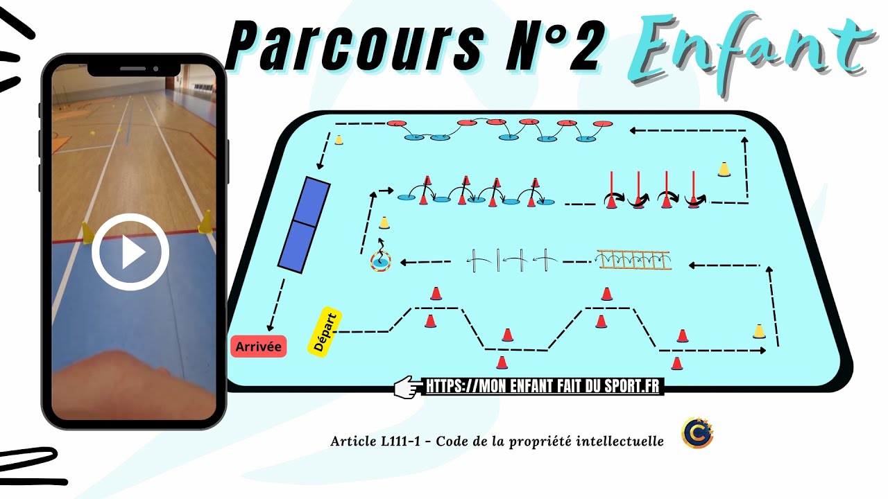 PARCOURS sportif N°2 pour enfant -  jeux sportifs pour enfants