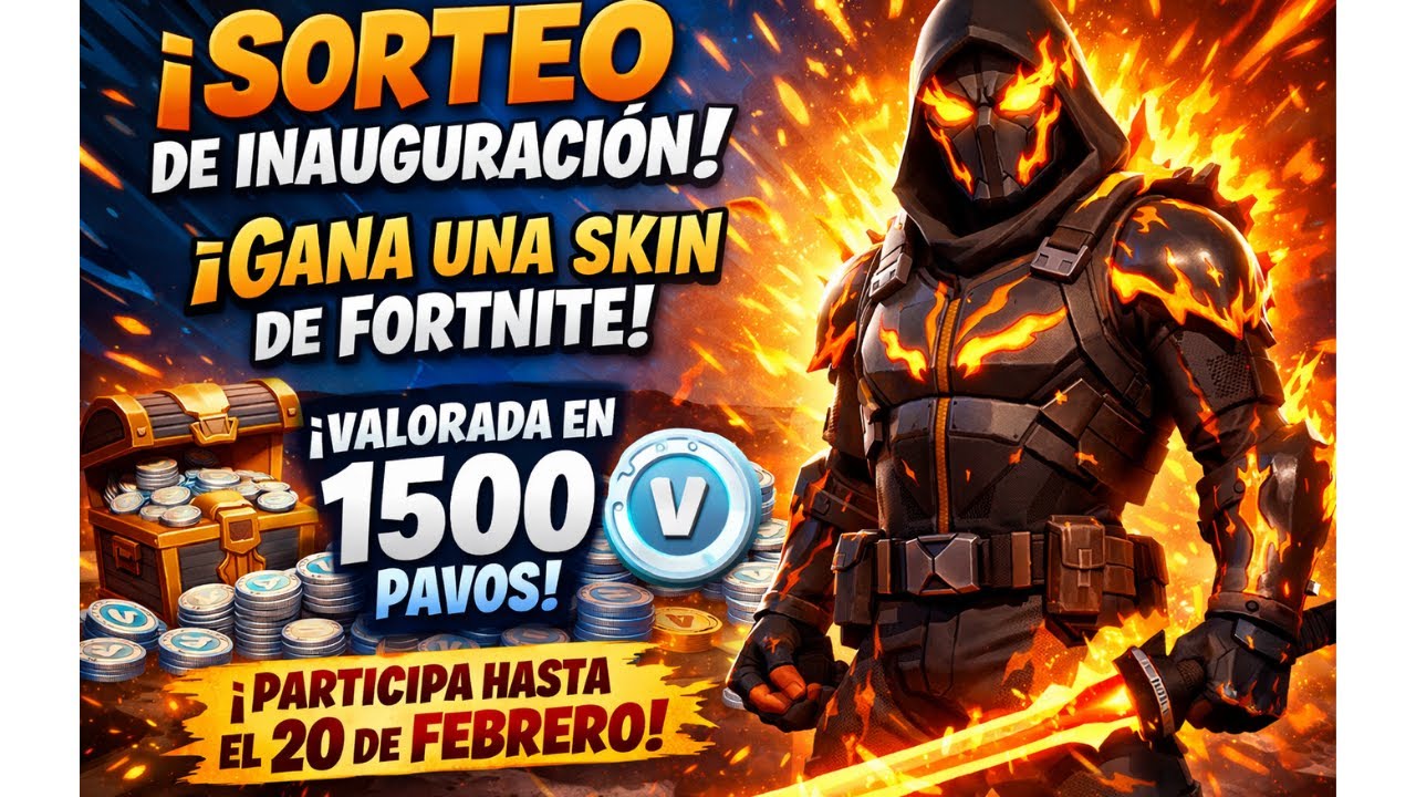 &iexcl;SORTEO SKIN DE 1500 PAVOS! 🎁 FEBRERO 206 / C&Oacute;MO PARTICIPAR (GRATIS) | Fortnite