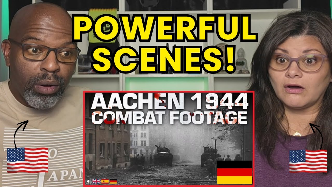 Americans React to WW2 US Street Fighting Caught on Film! (Battle of Aachen Documentary)