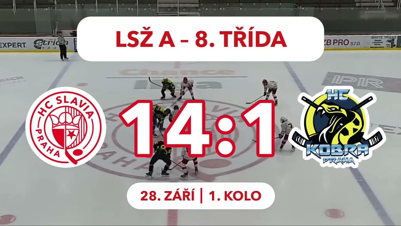 Liga starších žáků A – 8. třída, 1. kolo: HC Slavia Praha – HC Kobra Praha 14:1