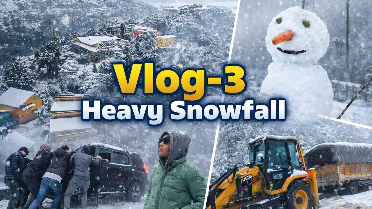 Socha Nahi Tha Ki Aisa Hoga!! 😭 “First Snowfall Of 2026” ⛄️❄️ || Vlog-3 || #snowfall 