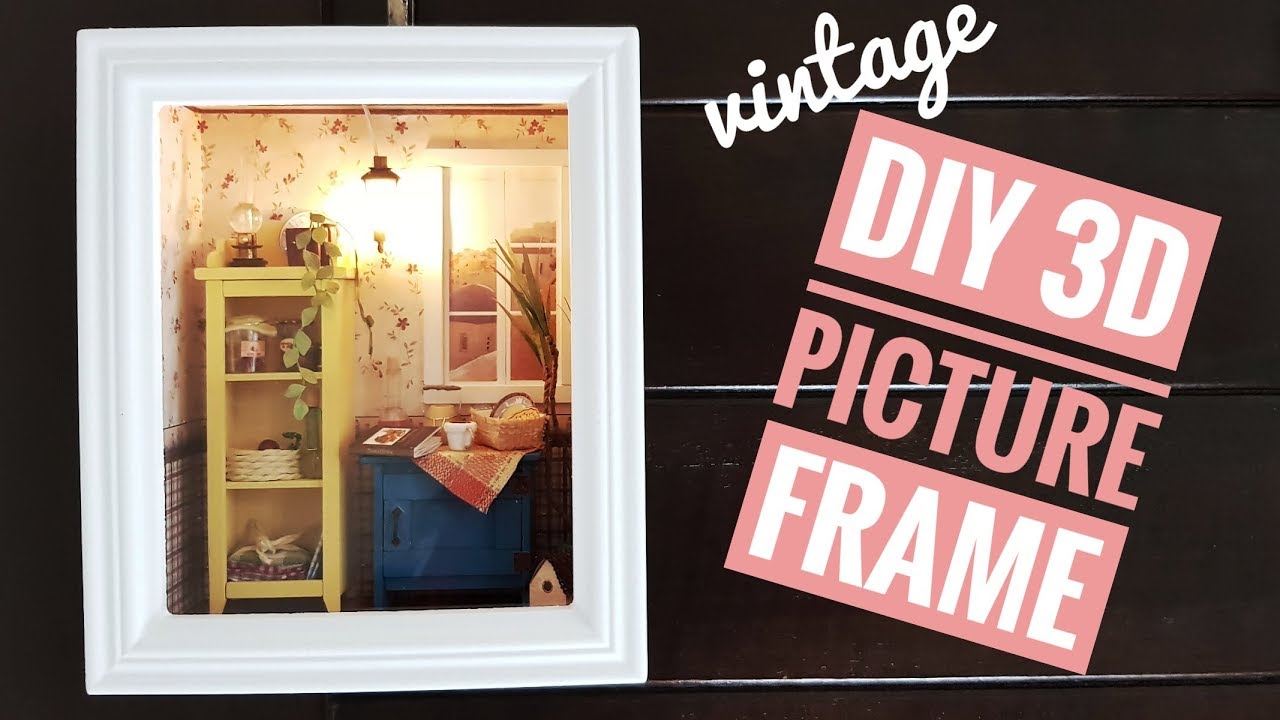 DIY Miniature Vintage 3D Picture Frame 