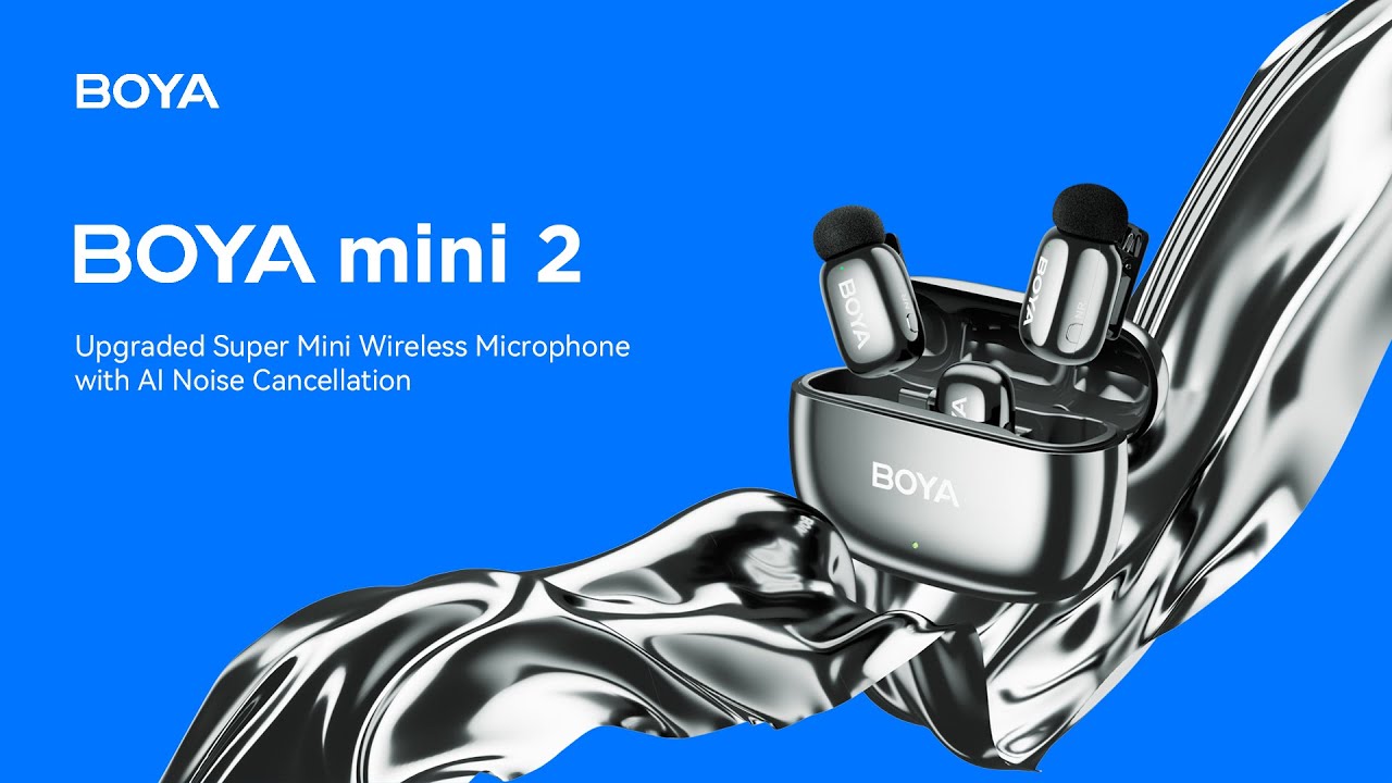 BOYA mini 2｜Upgraded Super Mini Wireless Microphone with AI Noise Cancellation