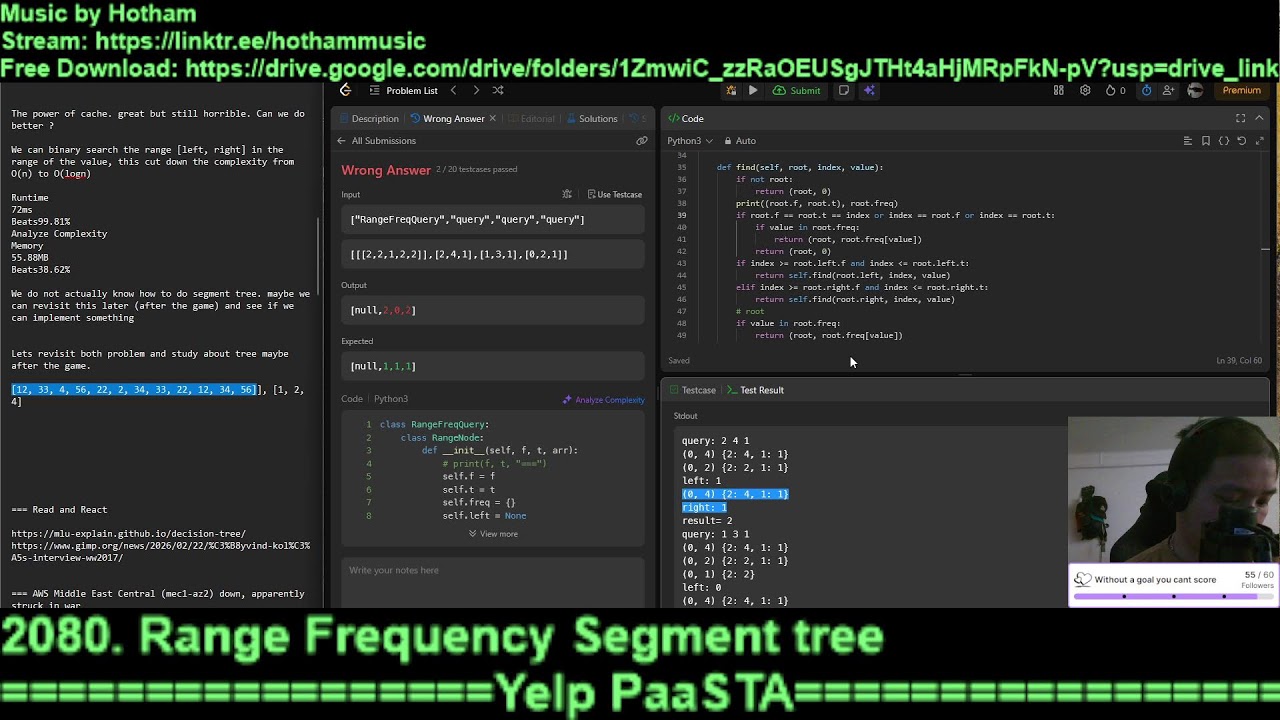 Study stream 42 #studywithme #leetcode #programming #systemdesign #ai #substack