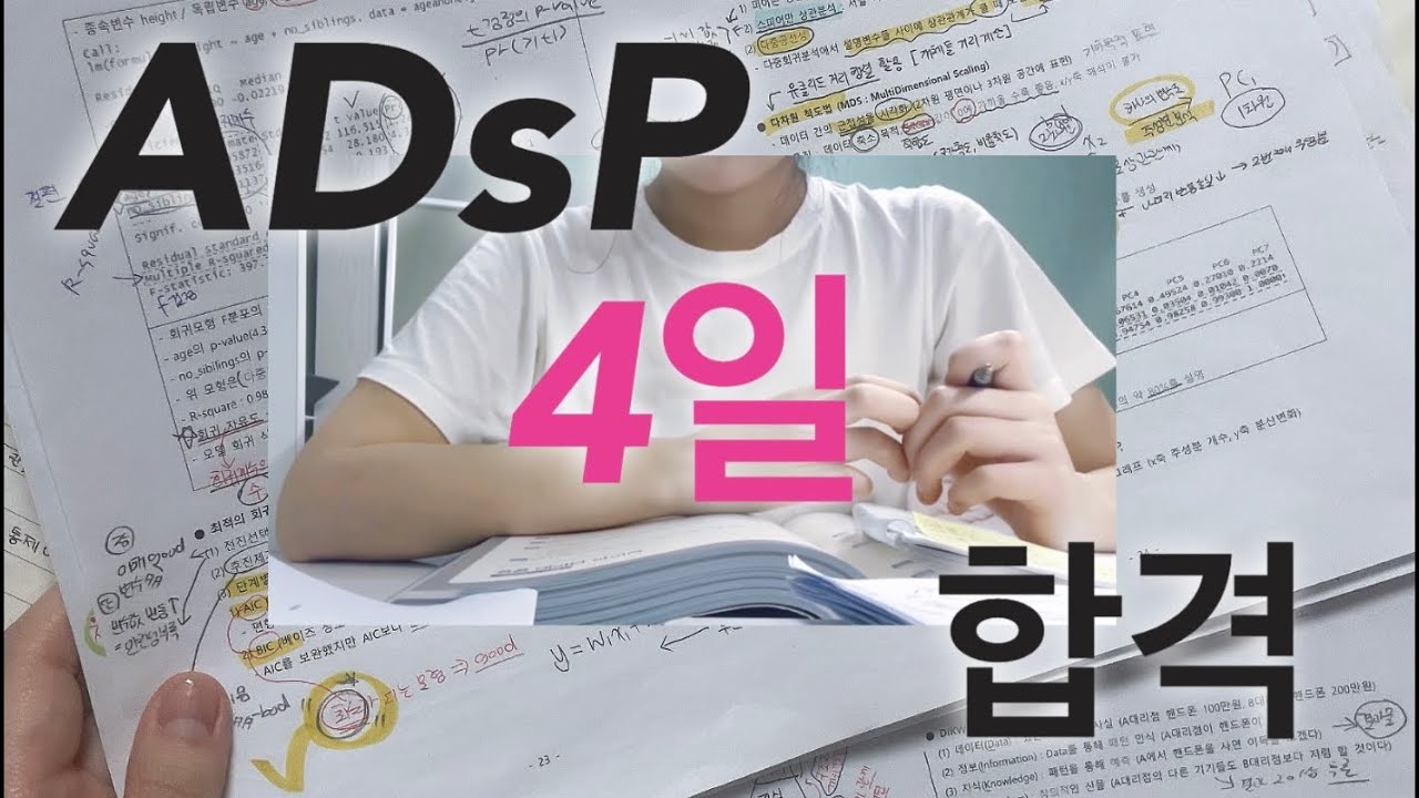 ADsP 시험 4일만에 합격하는법