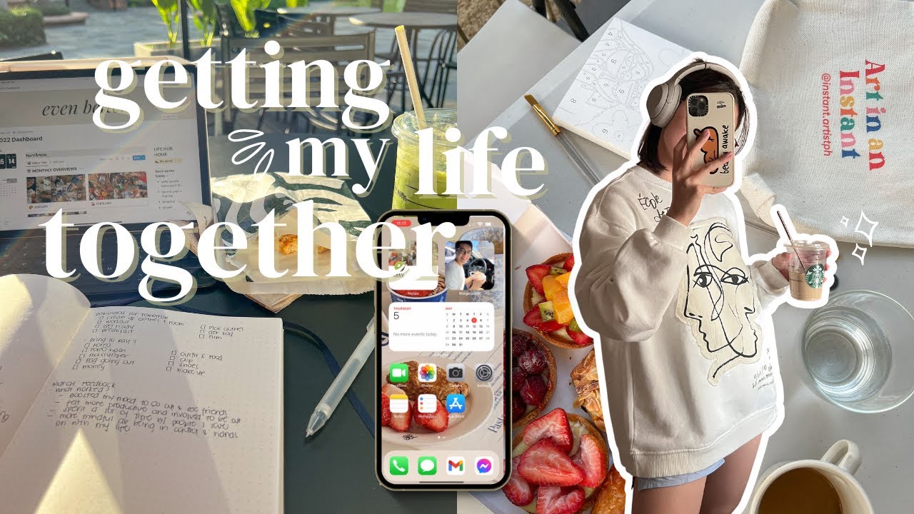 Getting my Life Together: back to school (notion, study w/ me)– new routine, self-care (ft. dove 0%)