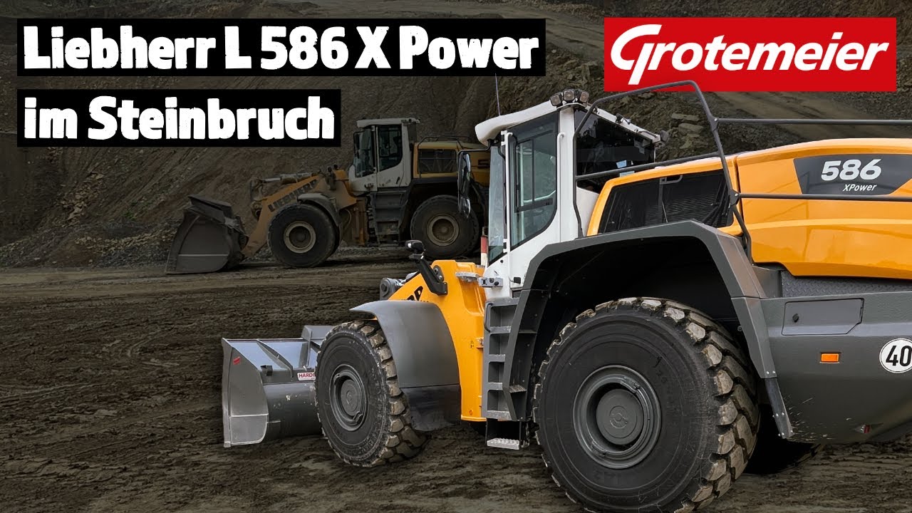 Grotemeier präsentiert: der Liebherr Radlader L 586 XPower im Steinbruch