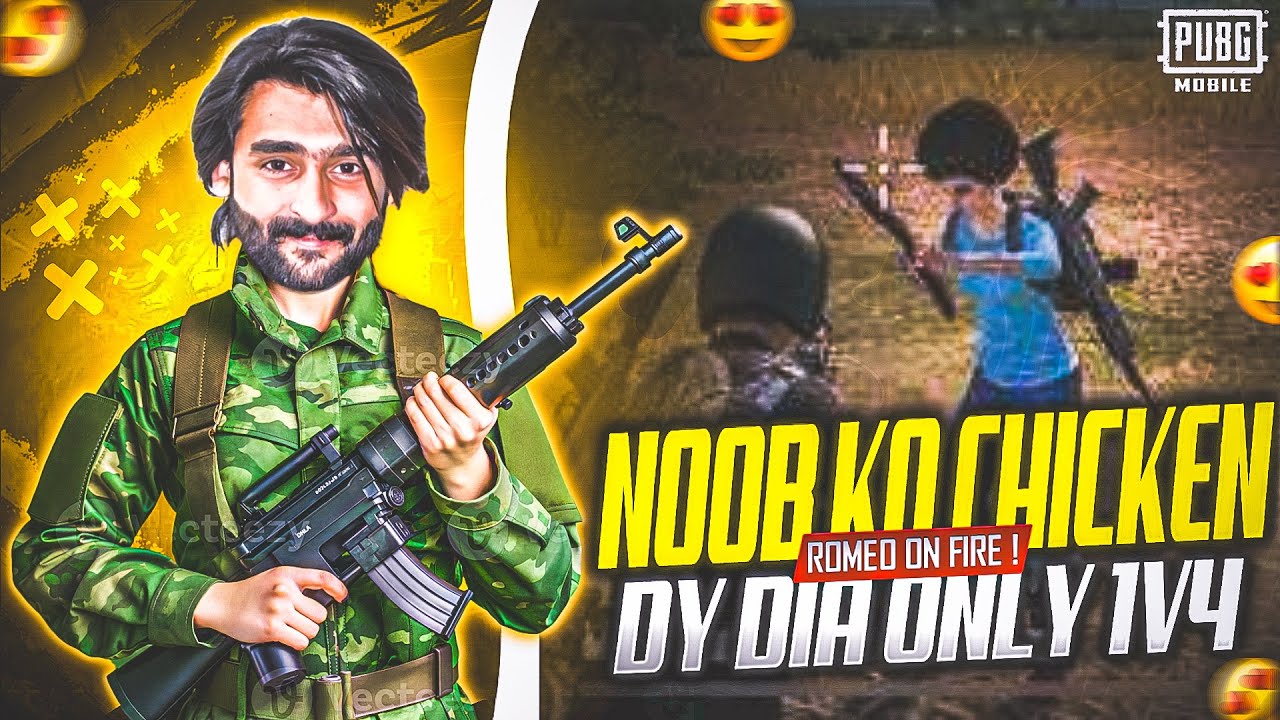 Noob Ko Chicken Dy Dia❤️I Am Back🇵🇰Classic Only 1v4🥵Surprise Challenge Complete Kro✅ ROMEO YT🔥