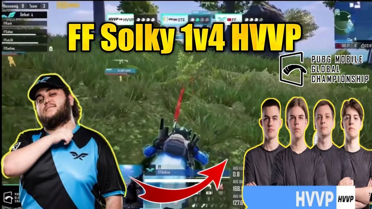 FF SOLKY 1V4 HVVP 🥵 In PMGC 2022 🔥 Caster's Shocked 😲